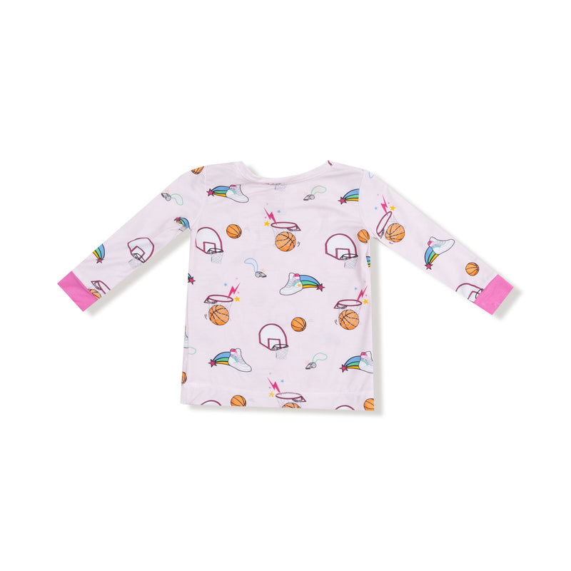 Basketball Pink - Long Sleeve Loungewear Set
