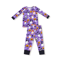 Costumed Ghosts - Glow In The Dark - Purple - Long Sleeve Loungewear Set