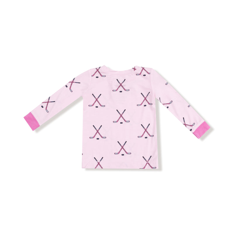 Hockey - Pink - Long Sleeve Loungewear Set