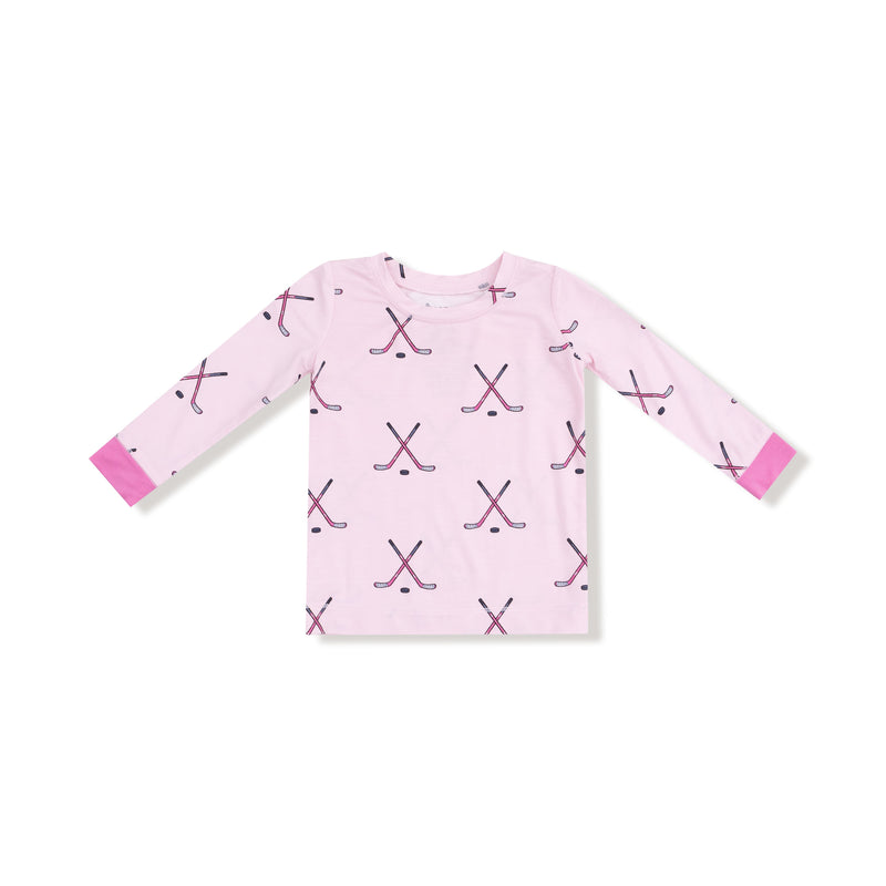 Hockey - Pink - Long Sleeve Loungewear Set