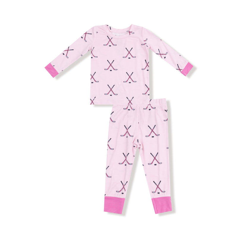 Hockey - Pink - Long Sleeve Loungewear Set