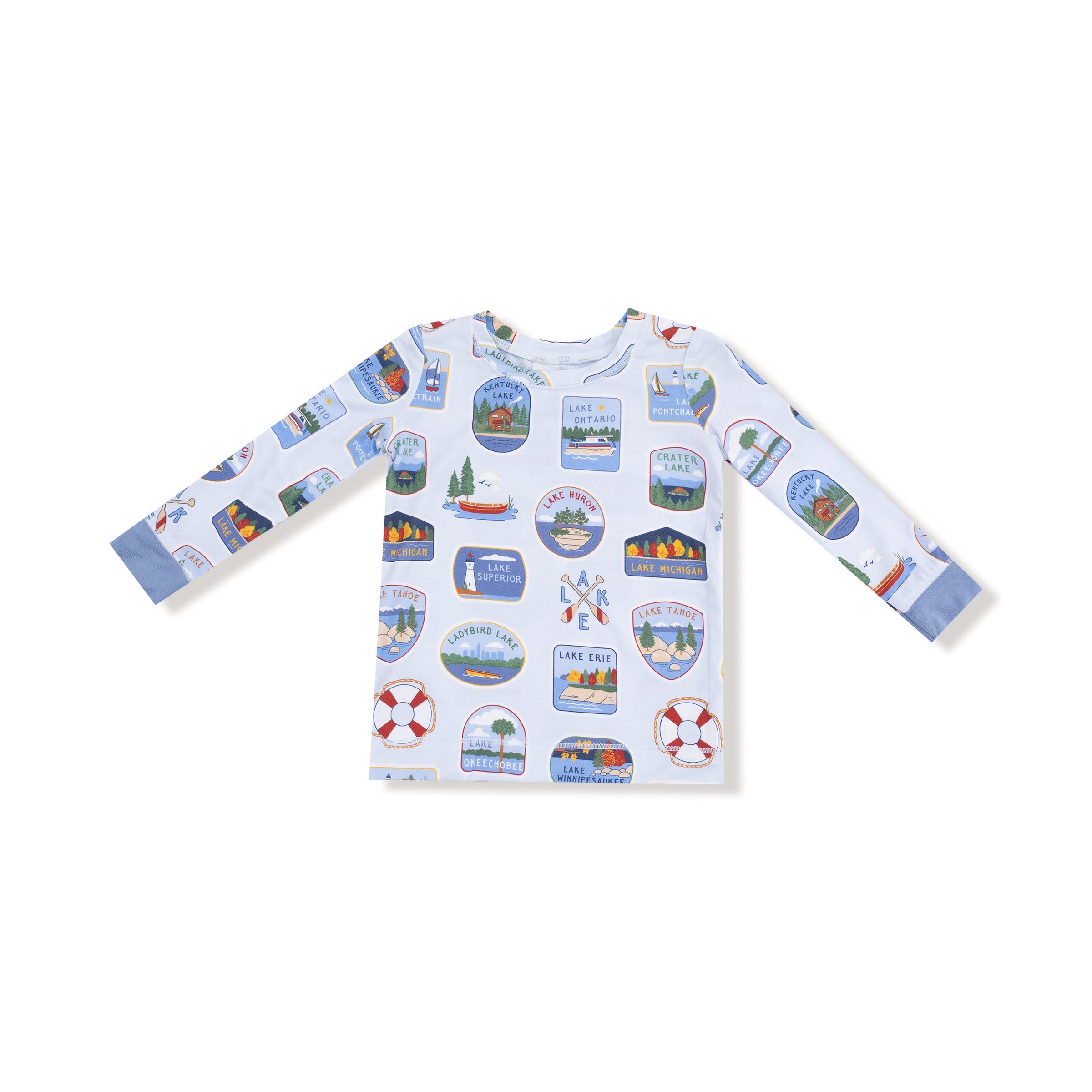 Lake Stickers - Long Sleeve Loungewear Set