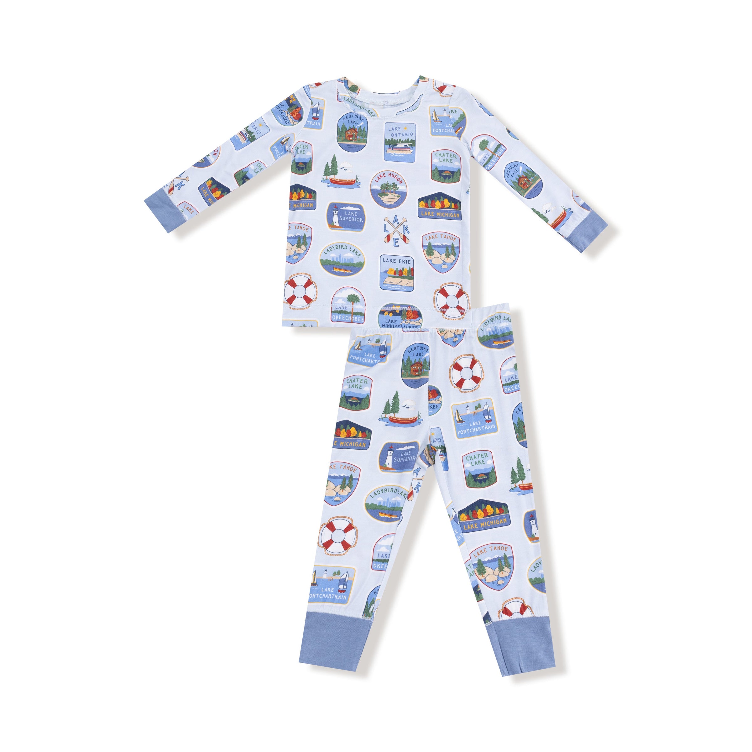 Lake Stickers - Long Sleeve Loungewear Set