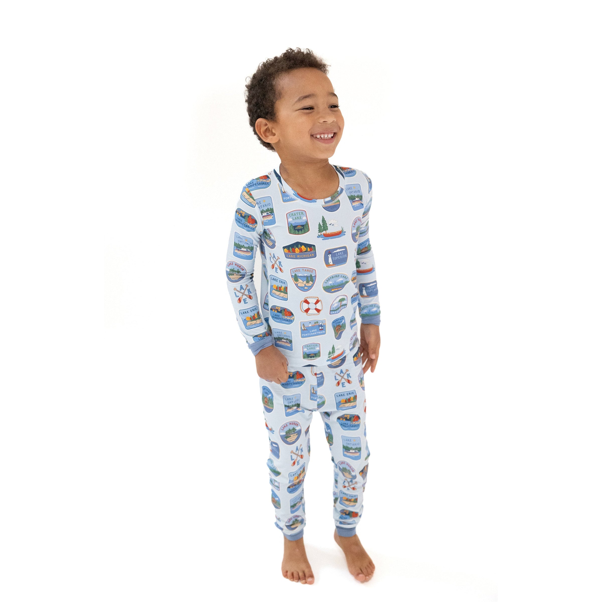 Lake Stickers - Long Sleeve Loungewear Set