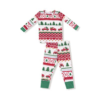 Red Truck Fair Isle - Long Sleeve Loungewear Set