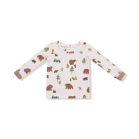 Sweet Brown Bears - Long Sleeve Loungewear Set