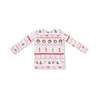 Sugar Plum Fairy - Nutcracker Fair Isle - Pink - Long Sleeve Loungewear Set