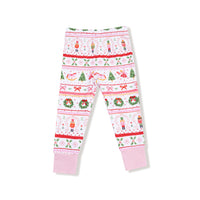 Sugar Plum Fairy - Nutcracker Fair Isle - Pink - Long Sleeve Loungewear Set