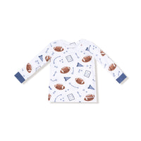 Touchdown Time - Navy - Long Sleeve Loungewear Set