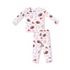 Touchdown Time - Red - Long Sleeve Loungewear Set