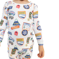 Vintage State Snow Sport Patches - Long Sleeve Loungewear Set