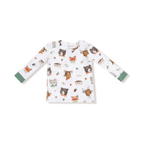 Woodland Animal Faces - Long Sleeve Loungewear Set