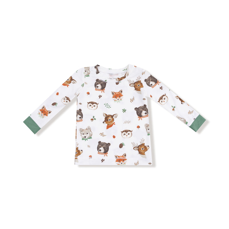 Woodland Animal Faces - Long Sleeve Loungewear Set