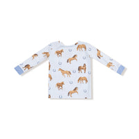 Horses - Blue - Long Sleeve Loungewear Set