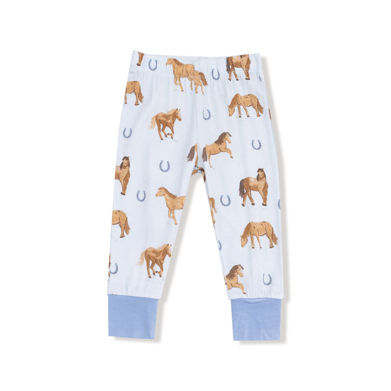 Horses - Blue - Long Sleeve Loungewear Set