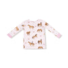 Horses - Pink - Long Sleeve Loungewear Set