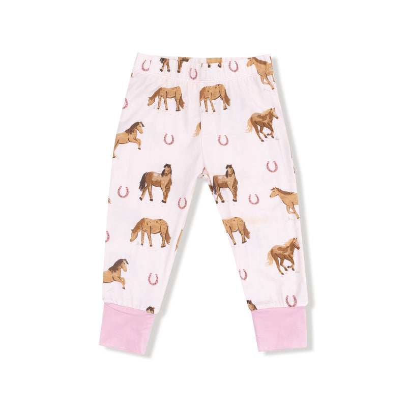 Horses - Pink - Long Sleeve Loungewear Set