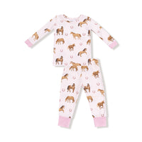 Horses - Pink - Long Sleeve Loungewear Set