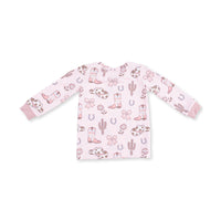 Cowgirl Boots and Bows - Long Sleeve Loungewear Set