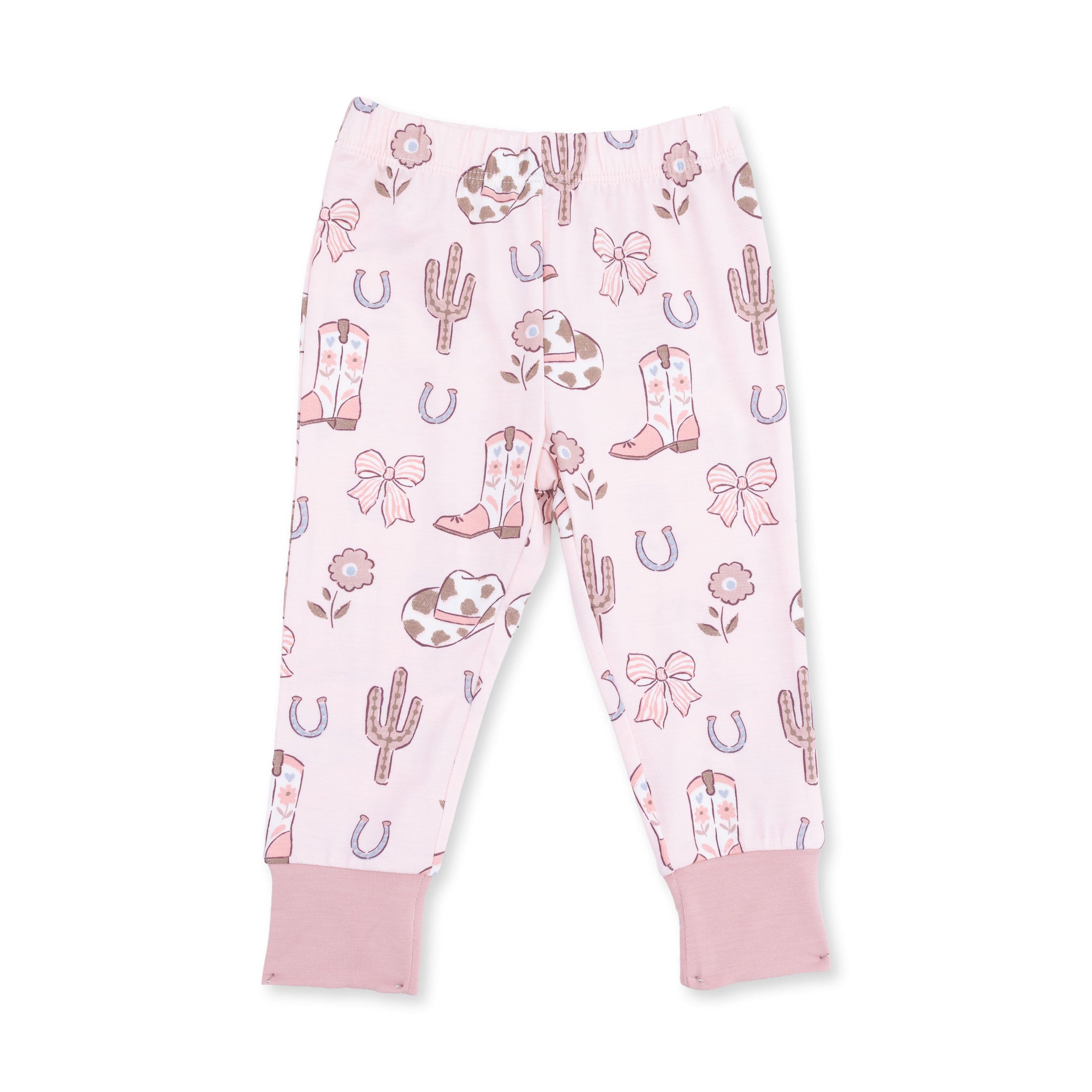 Cowgirl Boots and Bows - Long Sleeve Loungewear Set
