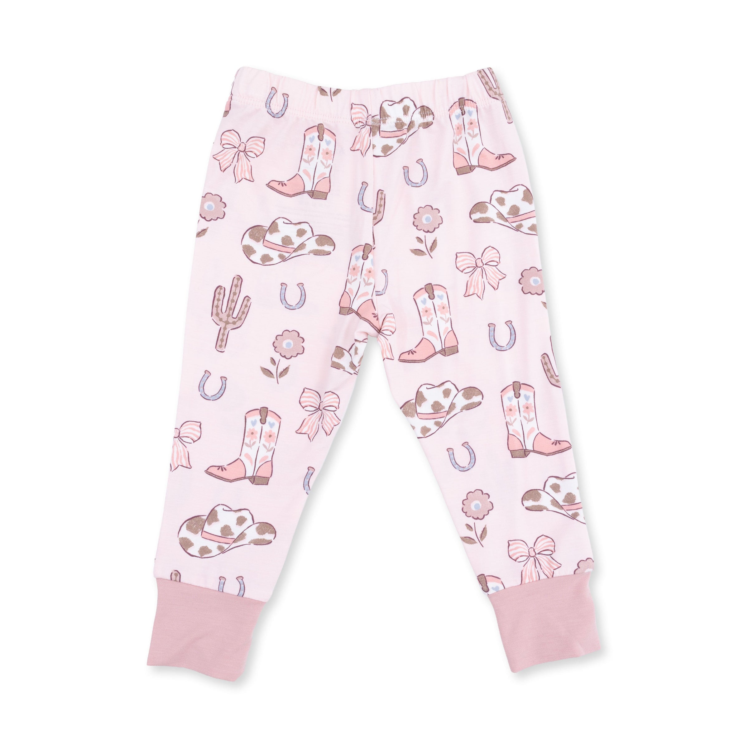 Cowgirl Boots and Bows - Long Sleeve Loungewear Set