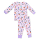 Halloween Monster Dress Up Pink - Long Sleeve Loungewear Set
