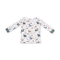 Southern Woodland Animals Green - Long Sleeve Loungewear Set