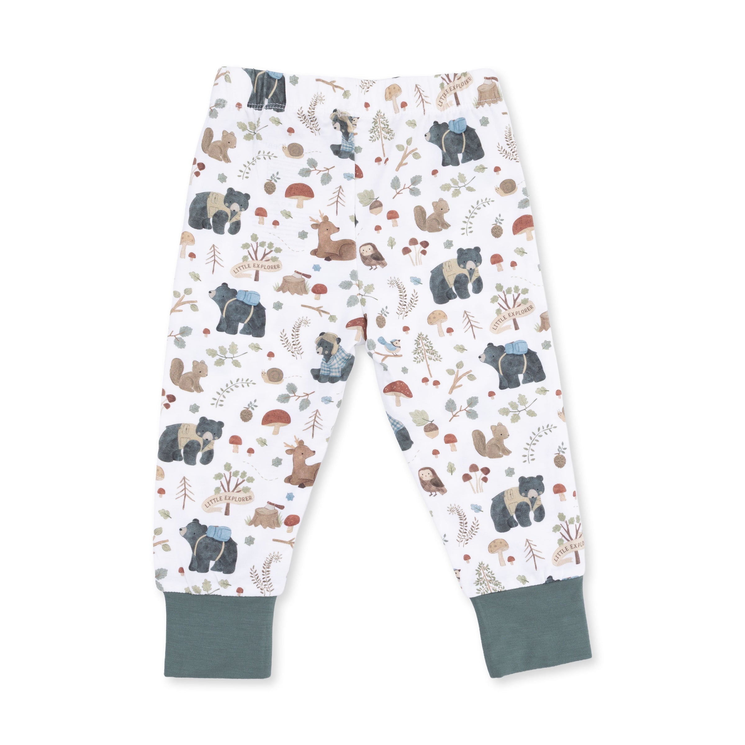 Southern Woodland Animals Green - Long Sleeve Loungewear Set