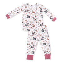 Southern Woodland Animals Pink - Long Sleeve Loungewear Set