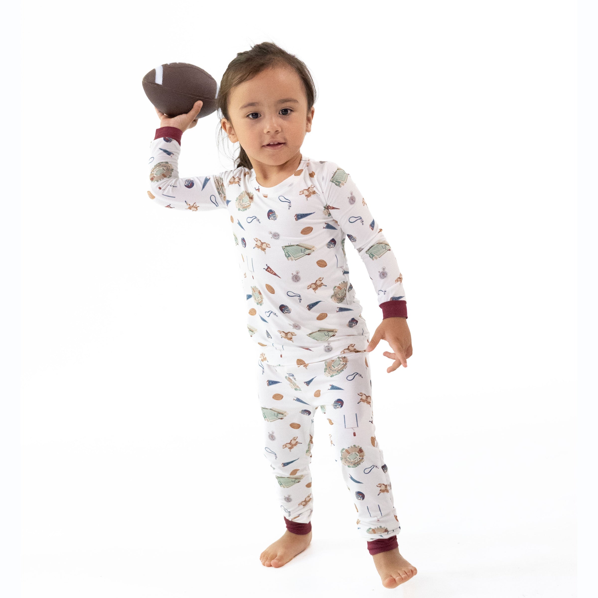 Vintage Football - Long Sleeve Loungewear Set