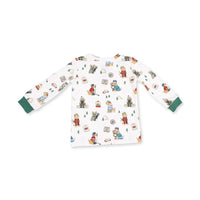 Winter Sports Dogs Green - Long Sleeve Loungewear Set