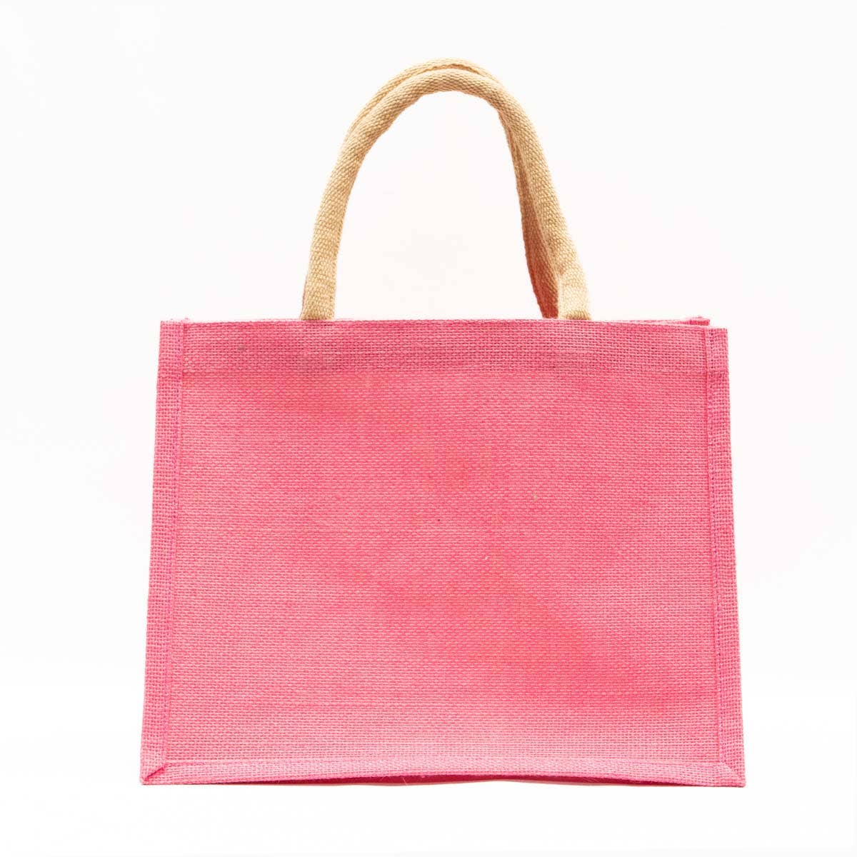 Jute Gift Tote   Hot Pink   12x10x8