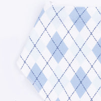 Blue Argyle - Bandana Bib