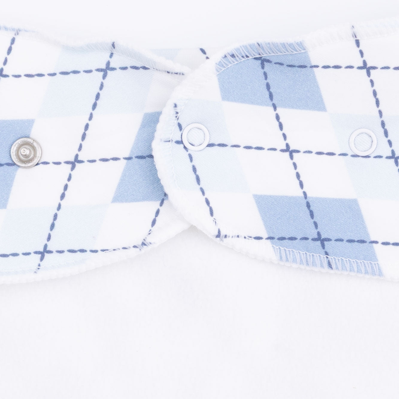 Blue Argyle - Bandana Bib