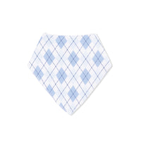 Blue Argyle - Bandana Bib