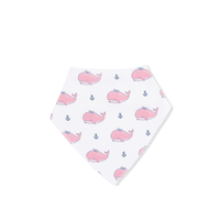 Bubbly Whale with Bow  Pink - Bandana Bib