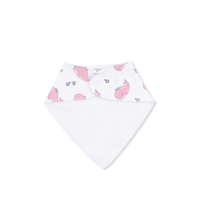 Bubbly Whale with Bow  Pink - Bandana Bib