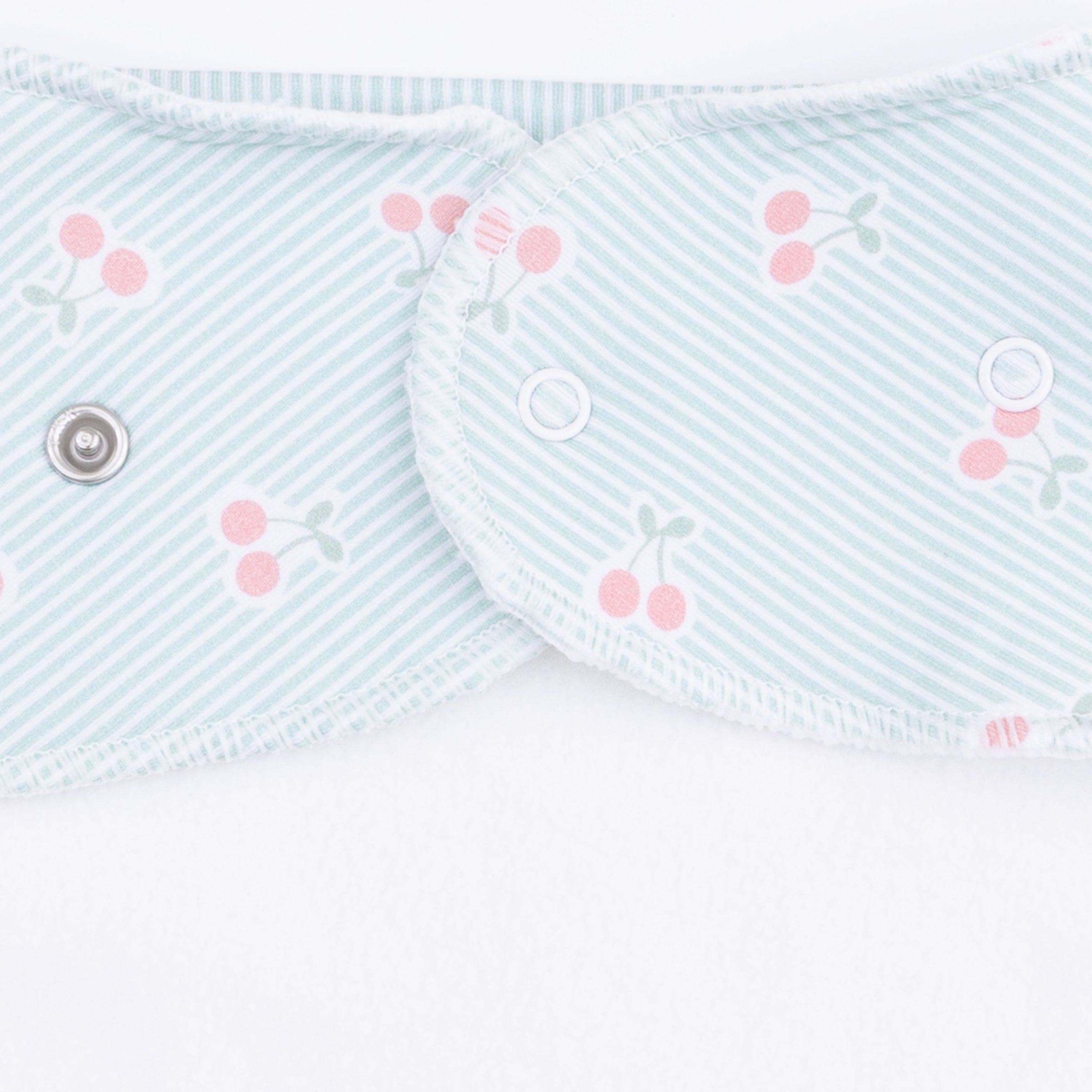 Tiny Cherry Stripe - Bandana Bib
