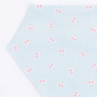 Tiny Cherry Stripe - Bandana Bib