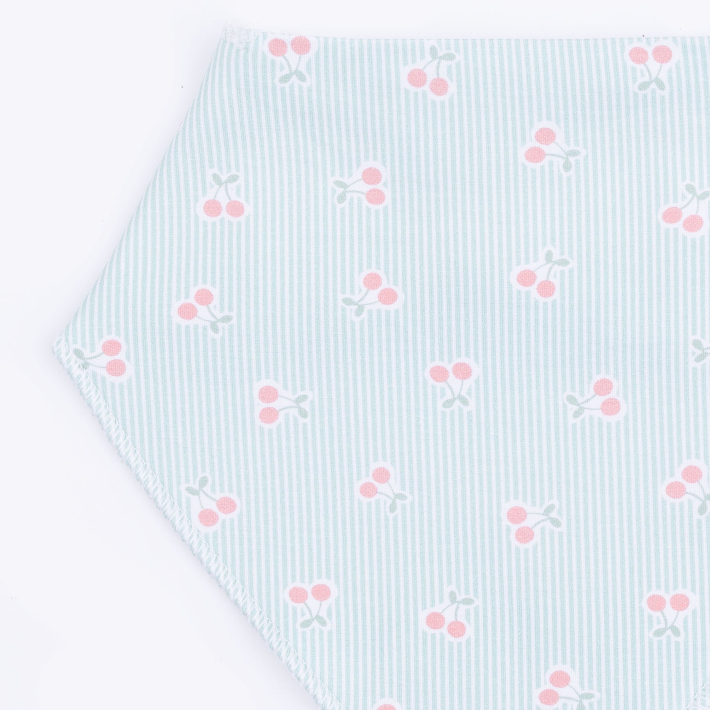 Tiny Cherry Stripe - Bandana Bib