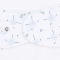 Golf Trellis Blue - Bandana Bib