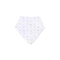 Golf Trellis Blue - Bandana Bib