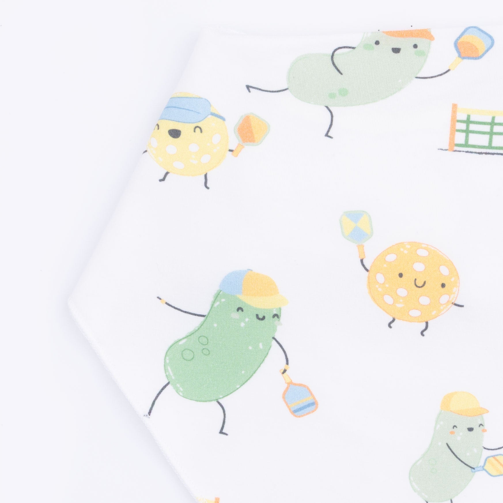 Pickles Playing Pickleball - Bandana Bib