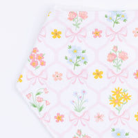 Spring Blooms Bow Trellis - Bandana Bib