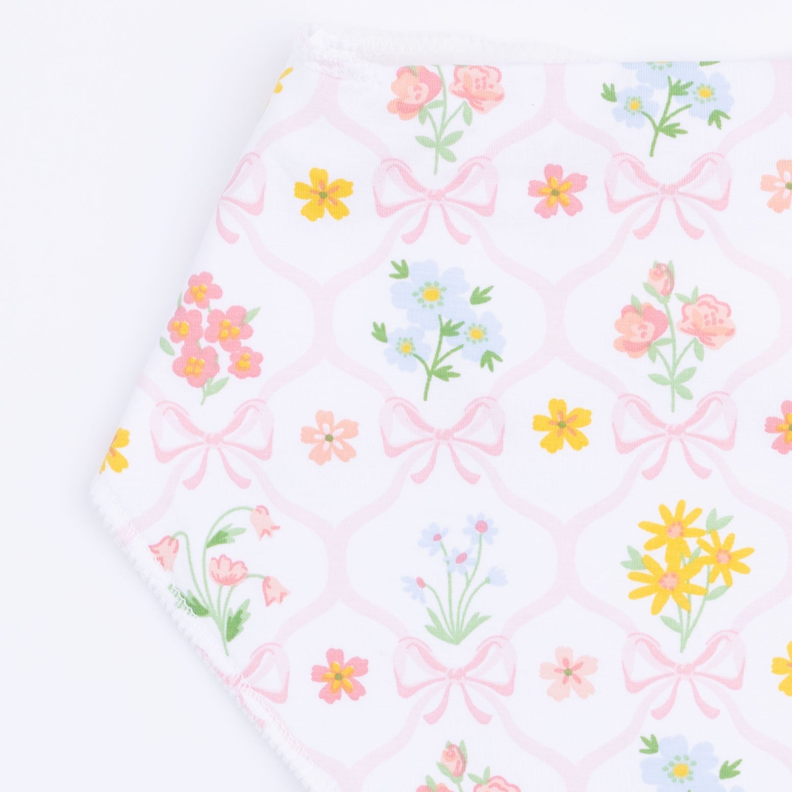 Spring Blooms Bow Trellis - Bandana Bib