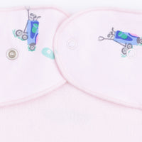 Vintage Golf Carts Pink - Bandana Bib