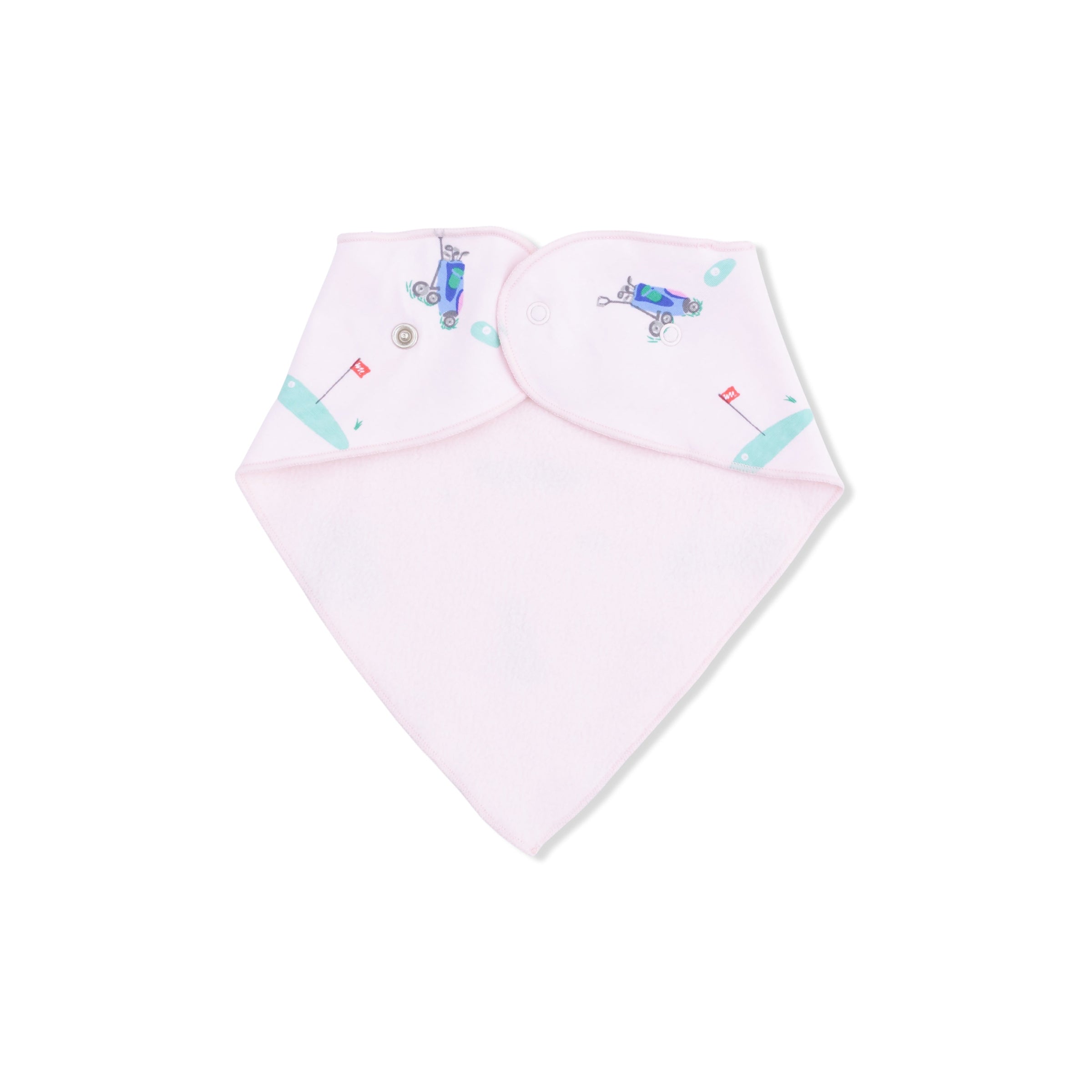 Vintage Golf Carts Pink - Bandana Bib
