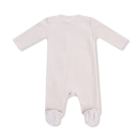Velour Teddy Bear - Oatmeal Velour Footie