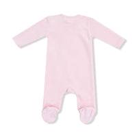 Velour Teddy Bear - Pink Velour Footie
