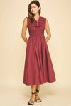 Georgina Front Tie Smocking Dress